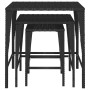 Stackable tables 3 pieces black synthetic rattan by vidaXL, Side tables - Ref: Foro24-319384, Price: 47,84 €, Discount: %