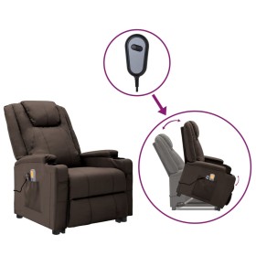 Brauner, verstellbarer Massagesessel aus Kunstleder von vidaXL, Elektrische Massagesessel - Ref: Foro24-3100331, Preis: 411,9...