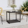 Mesa auxiliar ratán sintético negro 55x45x49 cm de vidaXL, Mesas auxiliares - Ref: Foro24-319404, Precio: 36,86 €, Descuento: %