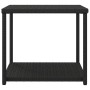 Mesa auxiliar ratán sintético negro 55x45x49 cm de vidaXL, Mesas auxiliares - Ref: Foro24-319404, Precio: 36,86 €, Descuento: %