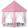 Carpa de juegos de princesa con 250 bolas rosa 133x140 cm de vidaXL, Tiendas y túneles de juego - Ref: Foro24-3107713, Precio...