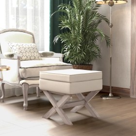 Stool with linen storage 45x45x49 cm by vidaXL, Benches for halls and storage - Ref: Foro24-344515, Price: 52,86 €, Discount: %