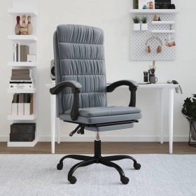 Dark Gray Velvet Reclining Office Chair by vidaXL, Office chairs - Ref: Foro24-349649, Price: 128,49 €, Discount: %