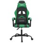 Black and green synthetic leather swivel gaming chair by vidaXL, Gaming chairs - Ref: Foro24-349594, Price: 117,88 €, Discoun...