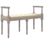 Linen bench 110x40x70 cm by vidaXL, Banks - Ref: Foro24-344422, Price: 82,03 €, Discount: %