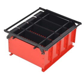 Paper briquette maker in black and red steel, 38x31x18 cm. by vidaXL, fireplace tools - Ref: Foro24-142922, Price: 67,93 €, D...