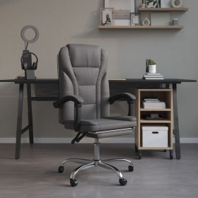 Reclining office chair in gray synthetic leather by vidaXL, Office chairs - Ref: Foro24-349699, Price: 90,86 €, Discount: %