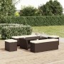 Ottomanische Bank mit Kissen synthetisches Rattan braun 110x30x40 cm von vidaXL, Gartenbänke - Ref: Foro24-319397, Preis: 76,...