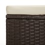 Ottomanische Bank mit Kissen synthetisches Rattan braun 110x30x40 cm von vidaXL, Gartenbänke - Ref: Foro24-319397, Preis: 76,...