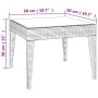 Schwarzer Beistelltisch aus gehärtetem Glas aus synthetischem Rattan, 50 x 50 x 38 cm von vidaXL, Seitentische - Ref: Foro24-...