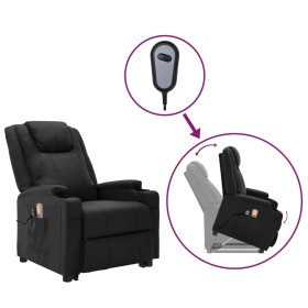 Sillón de masaje elevable cuero sintético negro de vidaXL, Sillones de masaje eléctricos - Ref: Foro24-3100329, Precio: 416,9...