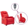 Sillón de masaje elevable cuero sintético rojo de vidaXL, Sillones de masaje eléctricos - Ref: Foro24-3100334, Precio: 370,99...