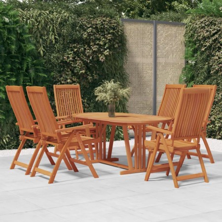 Garden dining set 7 pieces solid eucalyptus wood by vidaXL, Garden sets - Ref: Foro24-3087343, Price: 782,75 €, Discount: %