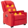 Sillón de masaje elevable cuero sintético rojo de vidaXL, Sillones de masaje eléctricos - Ref: Foro24-3100334, Precio: 370,99...