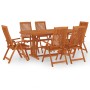 Garden dining set 7 pieces solid eucalyptus wood by vidaXL, Garden sets - Ref: Foro24-3087343, Price: 782,75 €, Discount: %