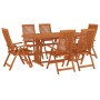 Garden dining set 7 pieces solid eucalyptus wood by vidaXL, Garden sets - Ref: Foro24-3087343, Price: 782,75 €, Discount: %