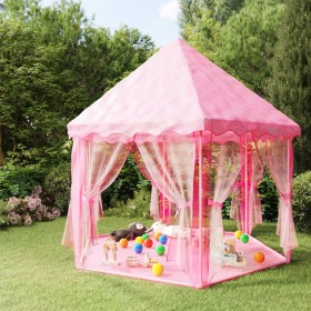 Carpa de juegos de princesa con 250 bolas rosa 133x140 cm de vidaXL, Tiendas y túneles de juego - Ref: Foro24-3107712, Precio...