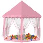 Carpa de juegos de princesa con 250 bolas rosa 133x140 cm de vidaXL, Tiendas y túneles de juego - Ref: Foro24-3107712, Precio...