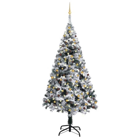 Beleuchteter Weihnachtsbaum mit Lichtern und grünen Kugeln 240 cm von vidaXL, Weihnachtsbäume - Ref: Foro24-3077822, Preis: 2...