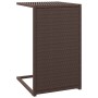 Mesa en forma de C ratán sintético marrón 40x35x60 cm de vidaXL, Mesas auxiliares - Ref: Foro24-319407, Precio: 28,21 €, Desc...