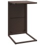 Mesa en forma de C ratán sintético marrón 40x35x60 cm de vidaXL, Mesas auxiliares - Ref: Foro24-319407, Precio: 28,21 €, Desc...