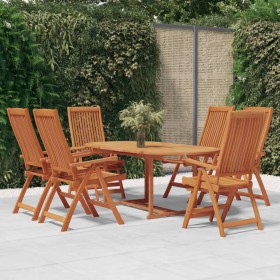 7-piece solid eucalyptus wood garden dining set by vidaXL, Garden sets - Ref: Foro24-3087337, Price: 753,77 €, Discount: %