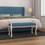 Banco de terciopelo azul 110x45x60 cm de vidaXL, Bancos - Ref: Foro24-344438, Precio: 103,01 €, Descuento: %