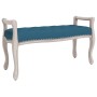 Banco de terciopelo azul 110x45x60 cm de vidaXL, Bancos - Ref: Foro24-344438, Precio: 103,01 €, Descuento: %