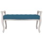 Banco de terciopelo azul 110x45x60 cm de vidaXL, Bancos - Ref: Foro24-344438, Precio: 103,01 €, Descuento: %