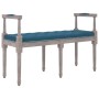 Banco de terciopelo azul 110x40x70 cm de vidaXL, Bancos - Ref: Foro24-344424, Precio: 100,16 €, Descuento: %