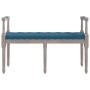 Banco de terciopelo azul 110x40x70 cm de vidaXL, Bancos - Ref: Foro24-344424, Precio: 100,16 €, Descuento: %