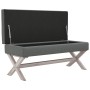 Hocker mit Stauraum aus dunkelgrauem Stoff, 110 x 45 x 49 cm von vidaXL, Bänke für Hallen und Lager - Ref: Foro24-344523, Pre...