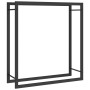 Matte black steel firewood rack 80x28x86 cm by vidaXL, Firewood bags and holders - Ref: Foro24-350307, Price: 35,76 €, Discou...