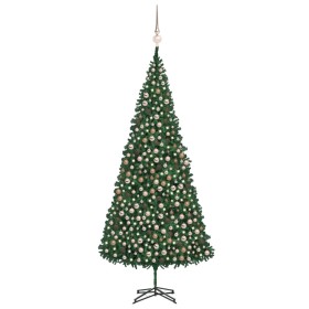 Árbol de Navidad artificial con LED y bolas verde 500 cm de vidaXL, Arboles de navidad - Ref: Foro24-3077840, Precio: 664,99 ...