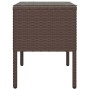 Mesa auxiliar vidrio templado ratán sintético marrón 53x37x48cm de vidaXL, Mesas auxiliares - Ref: Foro24-319401, Precio: 28,...