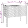 Brauner Beistelltisch aus gehärtetem Glas aus synthetischem Rattan, 53 x 37 x 48 cm von vidaXL, Seitentische - Ref: Foro24-31...