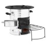 Cocina leña camping acero inoxidable plateado 51,5x35x30,5 cm de vidaXL, Chimeneas - Ref: Foro24-319442, Precio: 114,74 €, De...