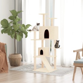 Cat scratching post with cream sisal posts 153 cm by vidaXL, Cat furniture - Ref: Foro24-171693, Price: 67,99 €, Discount: %