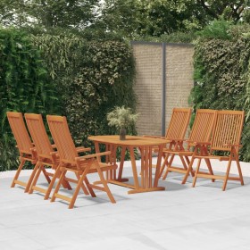 Garten-Essgruppe 7-teilig aus massivem Eukalyptusholz von vidaXL, Gartensets - Ref: Foro24-3087339, Preis: 597,03 €, Rabatt: %