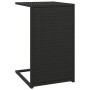 Mesa en forma de C ratán sintético negro 40x35x60 cm de vidaXL, Mesas auxiliares - Ref: Foro24-319406, Precio: 32,79 €, Descu...