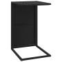 Mesa en forma de C ratán sintético negro 40x35x60 cm de vidaXL, Mesas auxiliares - Ref: Foro24-319406, Precio: 32,79 €, Descu...