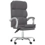 Silla de oficina reclinable cuero sintético gris de vidaXL, Sillas de oficina - Ref: Foro24-349631, Precio: 91,55 €, Descuent...