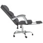 Silla de oficina reclinable cuero sintético gris de vidaXL, Sillas de oficina - Ref: Foro24-349631, Precio: 91,55 €, Descuent...