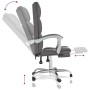 Silla de oficina reclinable cuero sintético gris de vidaXL, Sillas de oficina - Ref: Foro24-349631, Precio: 91,55 €, Descuent...