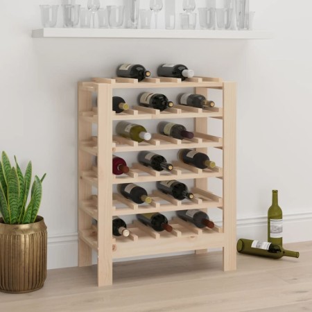 Solid pine wood bottle rack 65x29x112 cm by vidaXL, Wine racks - Ref: Foro24-822556, Price: 56,97 €, Discount: %