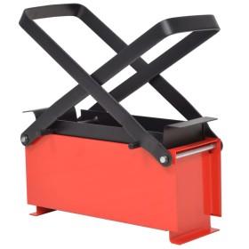 Black and red steel paper briquette machine 34x14x14 cm by vidaXL, fireplace tools - Ref: Foro24-142921, Price: 27,31 €, Disc...