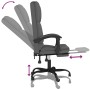 Silla de oficina reclinable con masaje de tela gris oscuro de vidaXL, Sillas de oficina - Ref: Foro24-349676, Precio: 142,99 ...