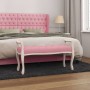 Banco de terciopelo rosa 110x45x60 cm de vidaXL, Bancos - Ref: Foro24-344441, Precio: 131,22 €, Descuento: %