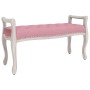 Banco de terciopelo rosa 110x45x60 cm de vidaXL, Bancos - Ref: Foro24-344441, Precio: 131,22 €, Descuento: %