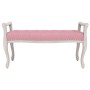 Banco de terciopelo rosa 110x45x60 cm de vidaXL, Bancos - Ref: Foro24-344441, Precio: 131,22 €, Descuento: %